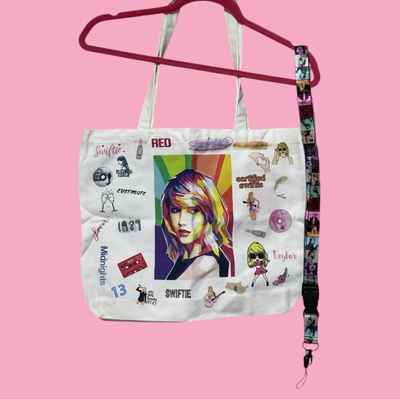 Taylor Swift inspired Canvas Bag with Lanyard - Picture 2 of 2